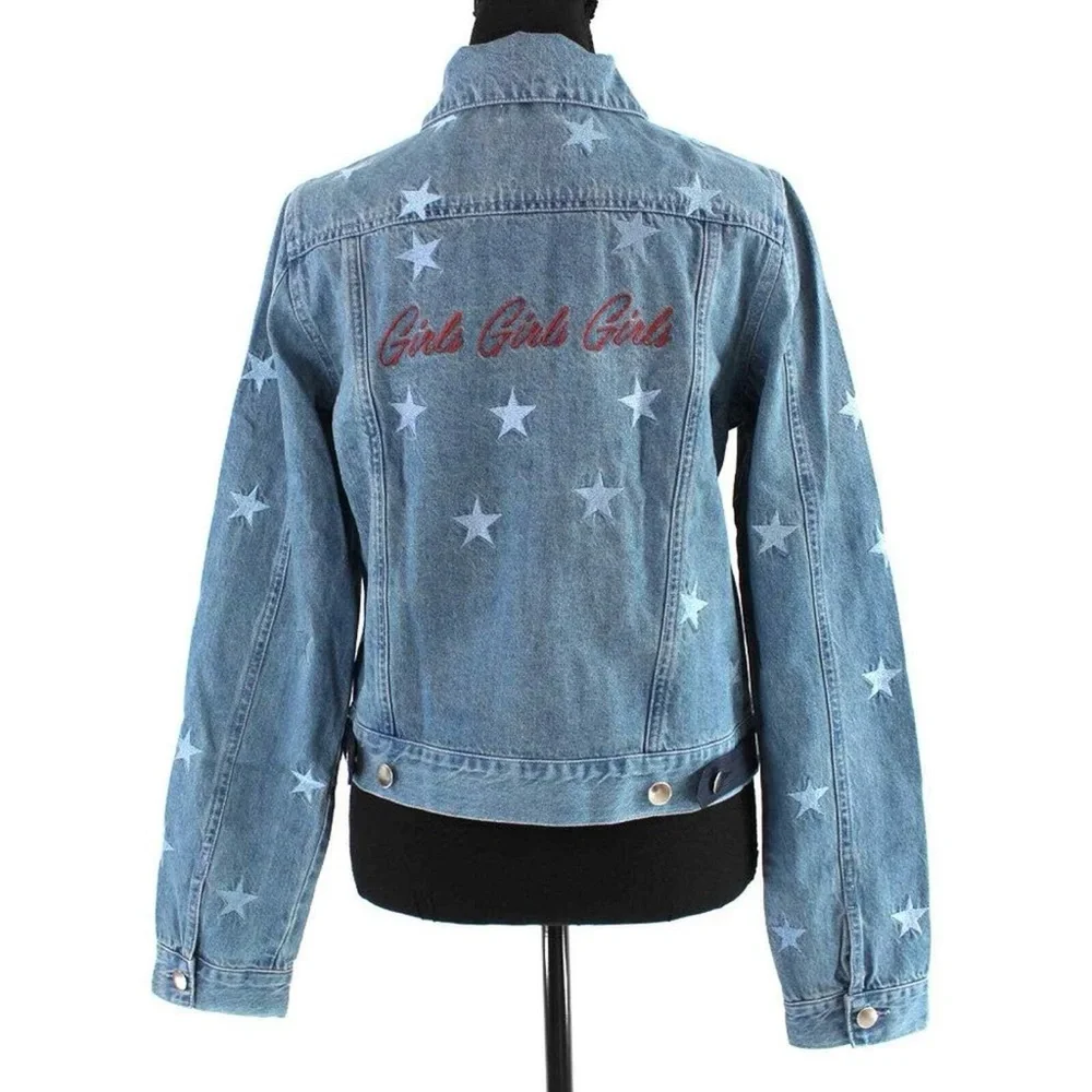 Star Pattern Denim Jacket - Picture 2 of 3